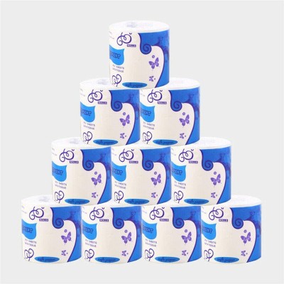 Soft 3 ply  comfortable disposable water soluble  toilet paper roll non-polluting degradable bulk bathroom 3ply tissue paper